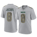 tocy GB.Packers #8 Josh Jacobs Player Gray Atmosphere Fashion Home Game Stitched Jerseys