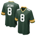 tocy GB.Packers #8 Josh Jacobs Player Green Home Game Stitched Jerseys