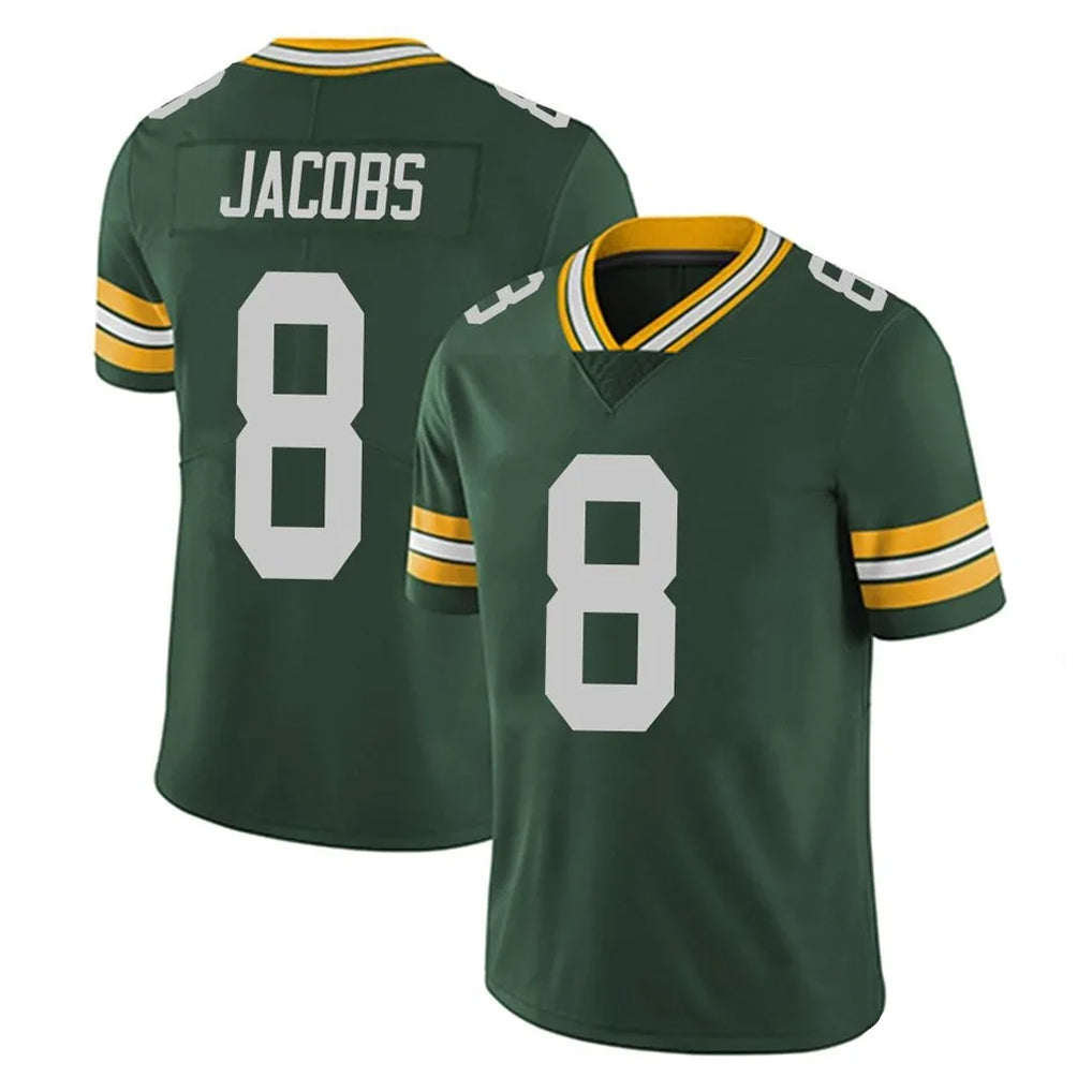 tocy GB.Packers #8 Josh Jacobs Player Green Vapor Untouchable Limited Home Game Stitched Jerseys