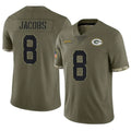 tocy GB.Packers #8 Josh Jacobs Player Olive Salute To Service Limited Stitched Jerseys