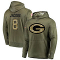 tocy GB.Packers #8 Josh Jacobs Player Olive Salute to Service Pullover Hoodie Game Stitched Jerseys