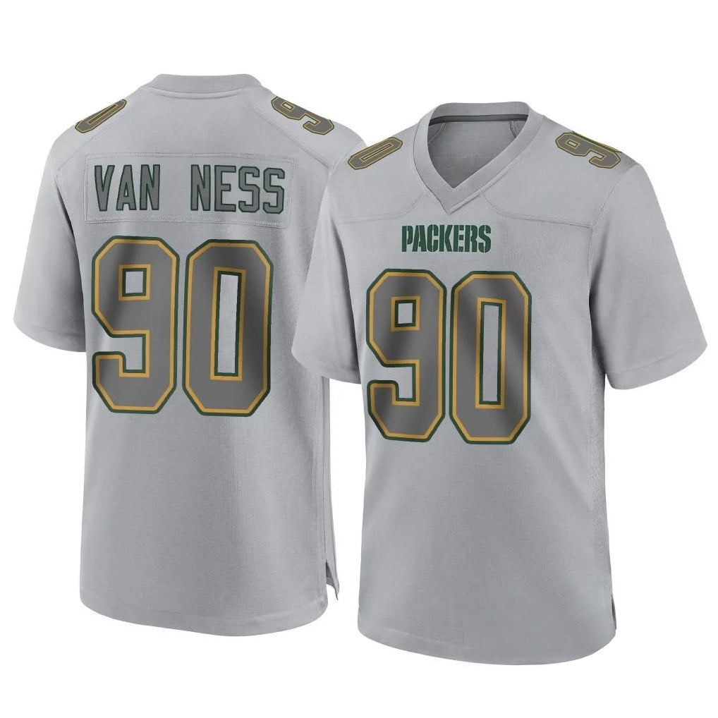 tocy GB.Packers #90 Lukas Van Ness Player Gray Atmosphere Fashion Home Game Stitched Jerseys