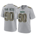 tocy GB.Packers #90 Lukas Van Ness Player Gray Atmosphere Fashion Home Game Stitched Jerseys