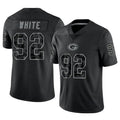 tocy GB.Packers #92 Reggie White Player Black REFLECTIVE Limited Stitched Jerseys
