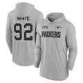 tocy GB.Packers #92 Reggie White Player Gray Hoodies Game Stitched Jerseys