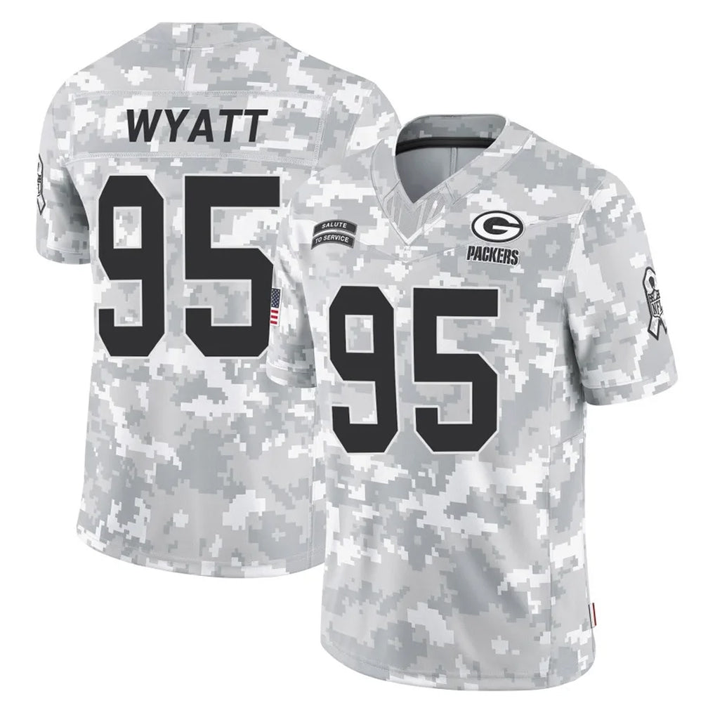 tocy GB.Packers #95 Devonte Wyatt Player Arctic Camo Salute To Service Limited Stitched Jerseys