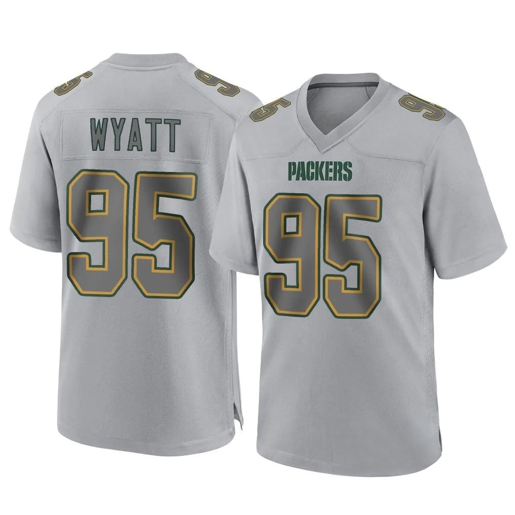 tocy GB.Packers #95 Devonte Wyatt Player Gray Atmosphere Fashion Home Game Stitched Jerseys