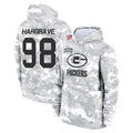 tocy GB.Packers #98 Javon Hargrave Player Arctic Camo Salute to Service Hoodies Limited Game Stitched Jerseys