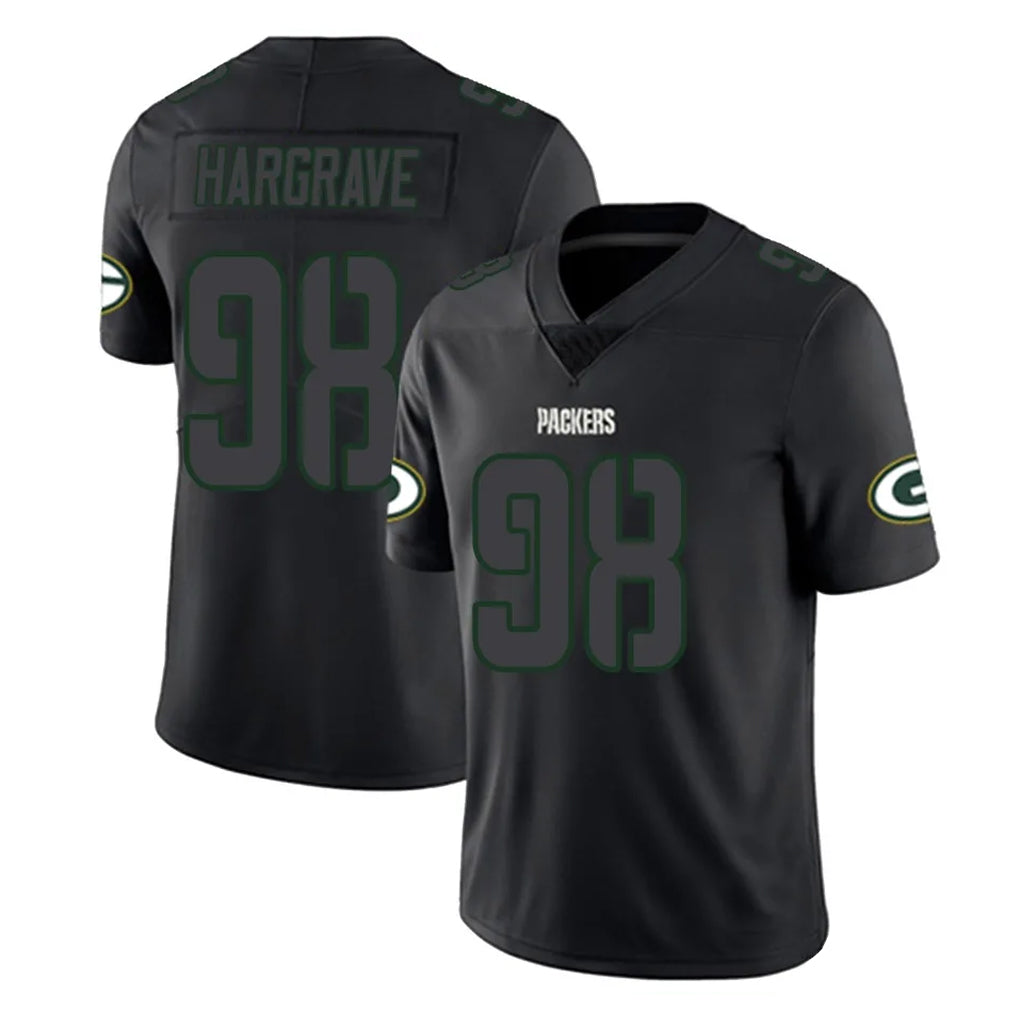 tocy GB.Packers #98 Javon Hargrave Player Black Impact Limited Home Game Stitched Jerseys