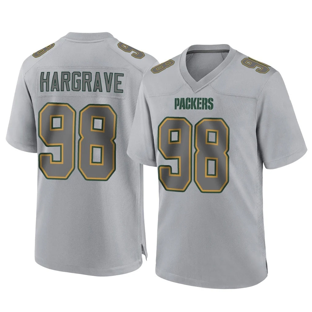 tocy GB.Packers #98 Javon Hargrave Player Gray Atmosphere Fashion Home Game Stitched Jerseys