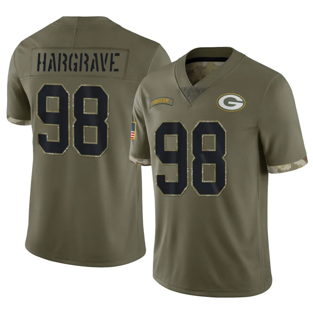 tocy GB.Packers #98 Javon Hargrave Player Olive Salute To Service Limited Stitched Jerseys
