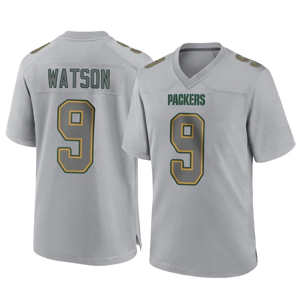 tocy GB.Packers #9 Christian Watson Player Gray Atmosphere Fashion Home Game Stitched Jerseys