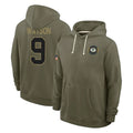 tocy GB.Packers #9 Christian Watson Player Olive Salute to Service Pullover Hoodies Limited Stitched Jerseys