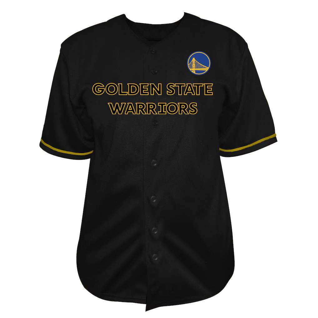 tocy G.State Warriors Black Big & Tall Pop Full-Button Jerseys