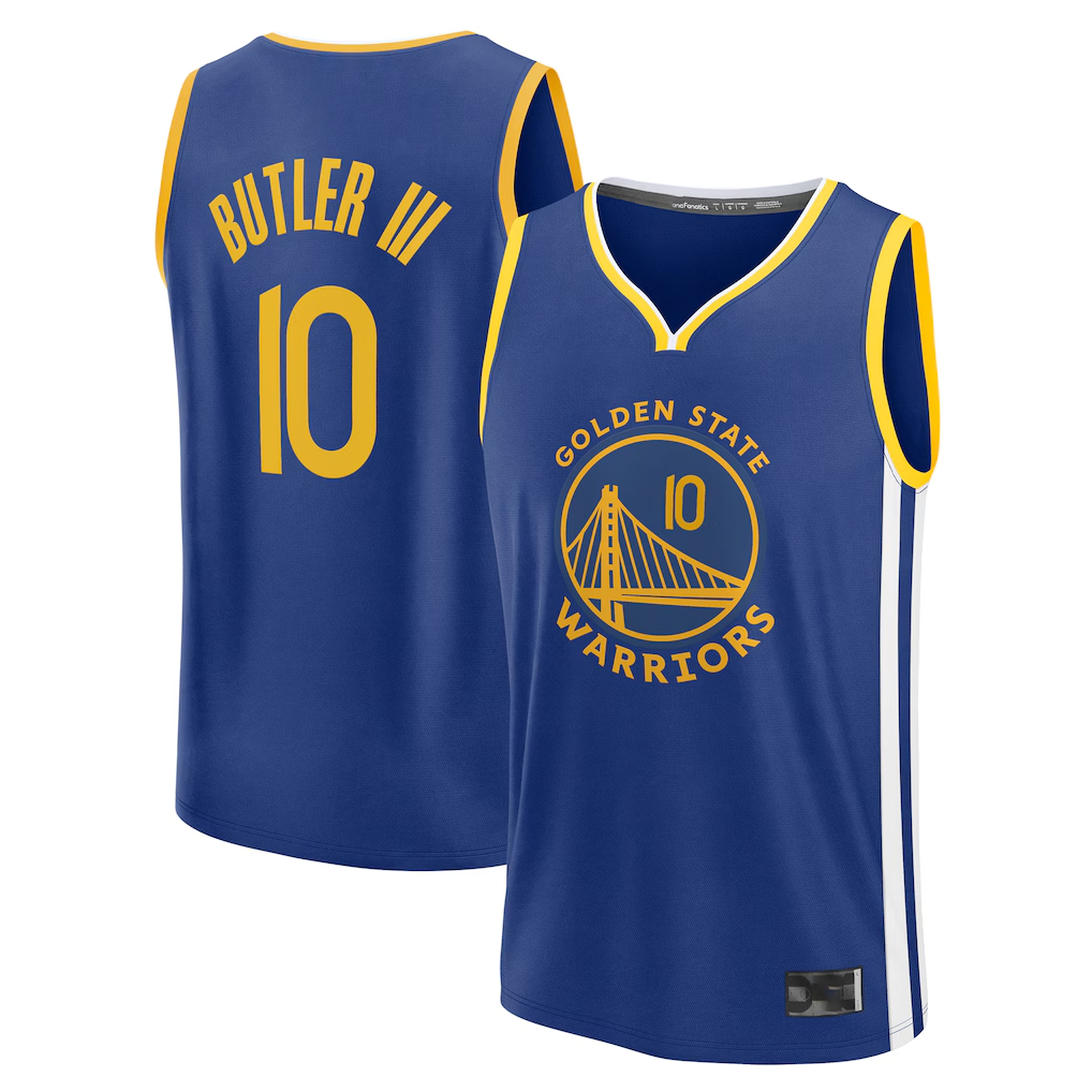 tocy G.State Warriors #10 Jimmy Butler III Royal Fast Break Replica Player Jerseys - Icon Edition