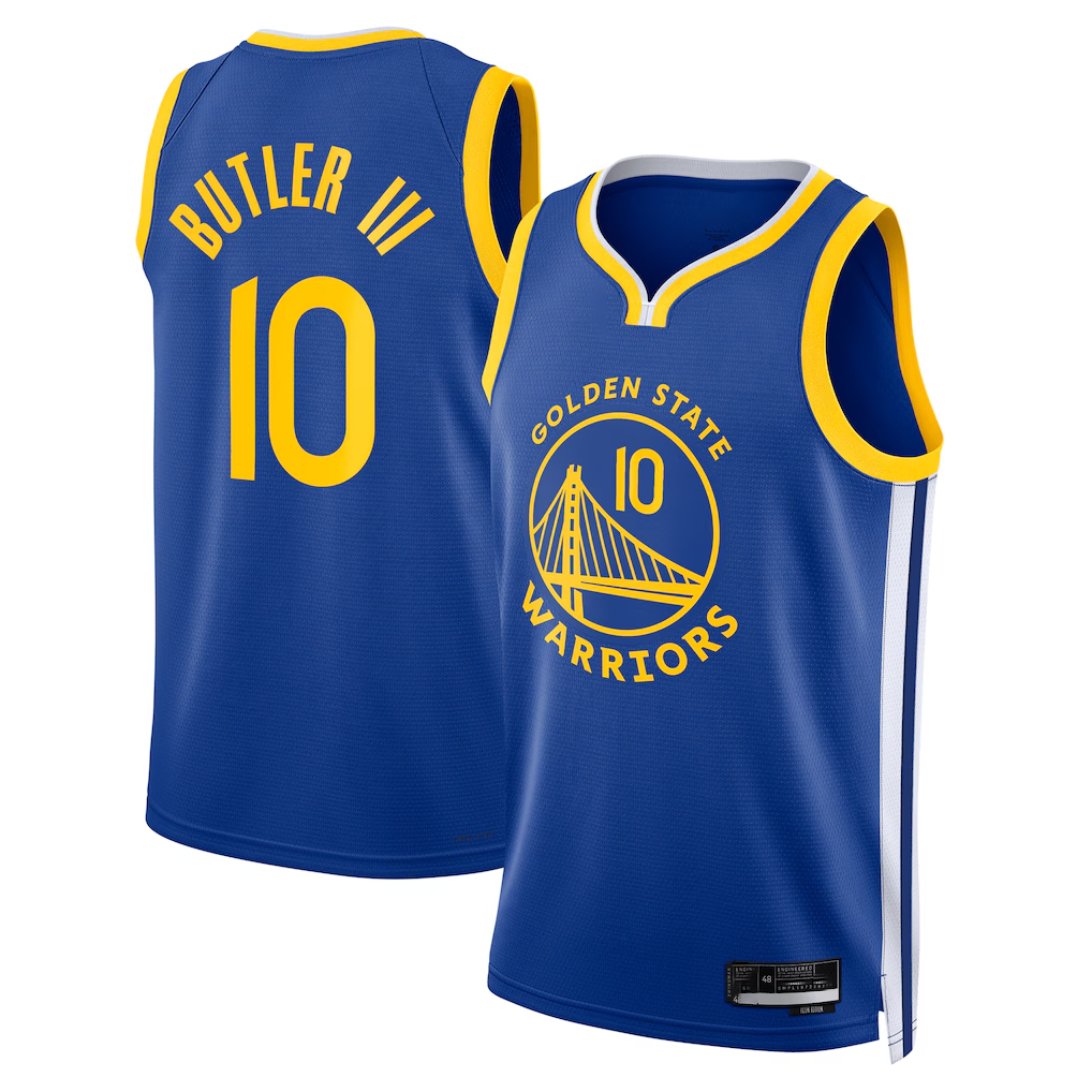tocy G.State Warriors #10 Jimmy Butler III Royal Swingman Jerseys - Icon Edition