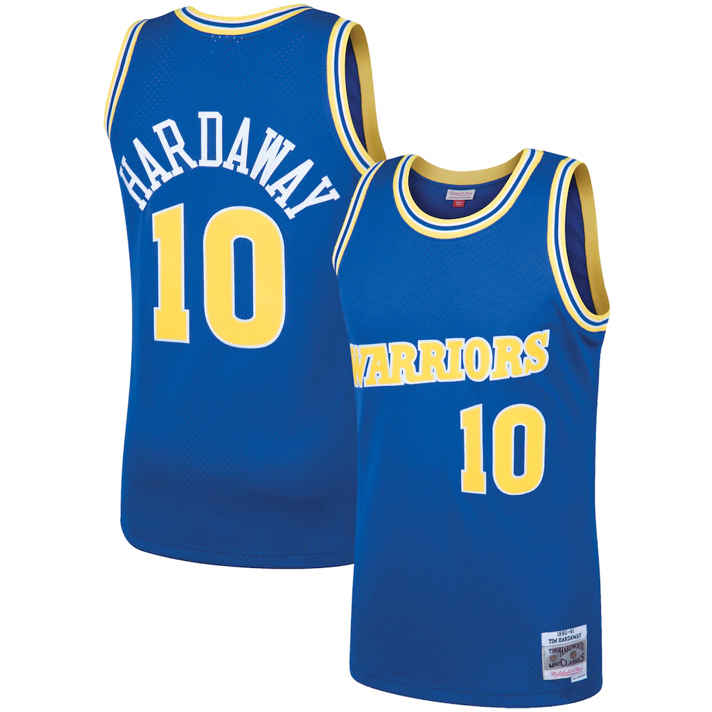 tocy G.State Warriors #10 Tim Hardaway Mitchell & Ness Royal 199091 Hardwood Classics Swingman Jerseys
