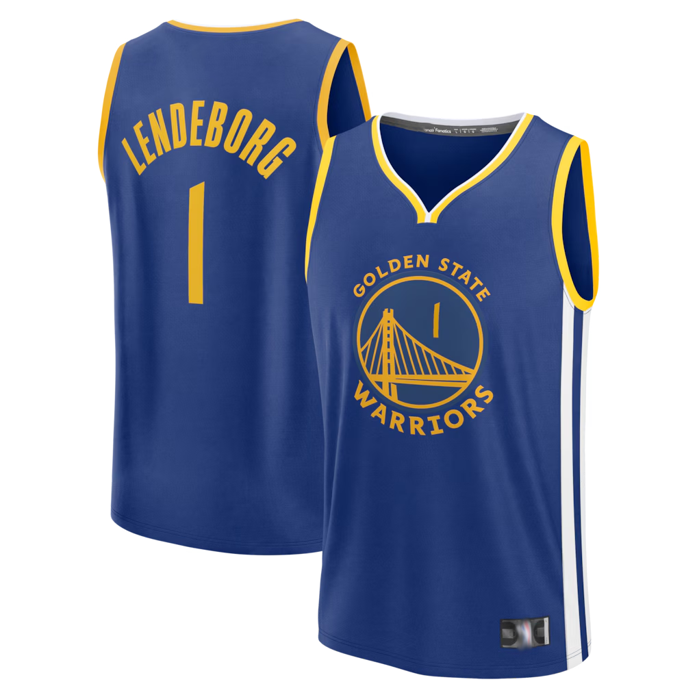 tocy G.State Warriors #1 Yaxel Lendeborg Royal 2026  Draft First Round Pick Fast Break Jerseys - Icon Edition