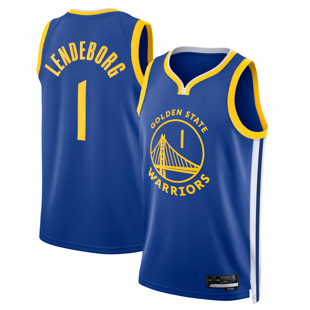 tocy G.State Warriors #1 Yaxel Lendeborg Royal Swingman Jerseys - Icon Edition