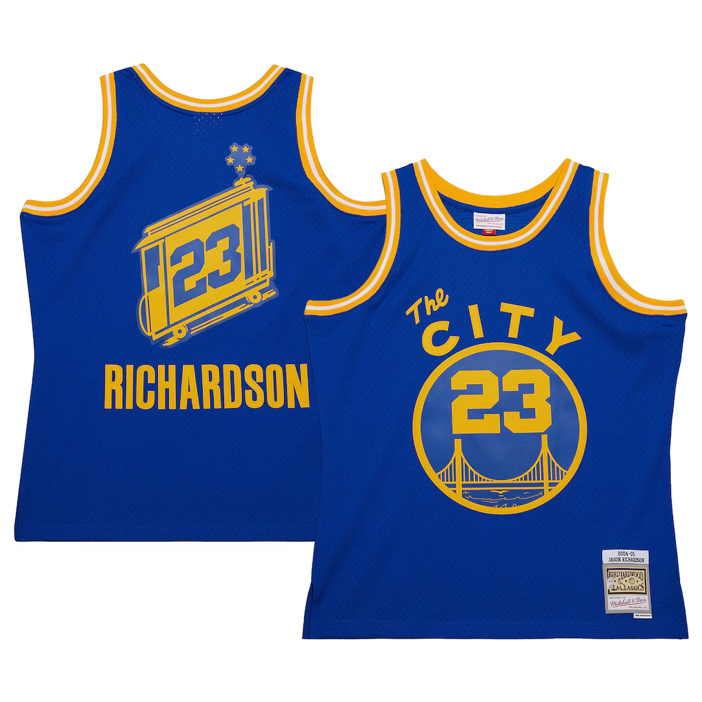 tocy G.State Warriors #23 Jason Richardson Mitchell & Ness Royal 200405 Hardwood Classics Swingman Jerseys