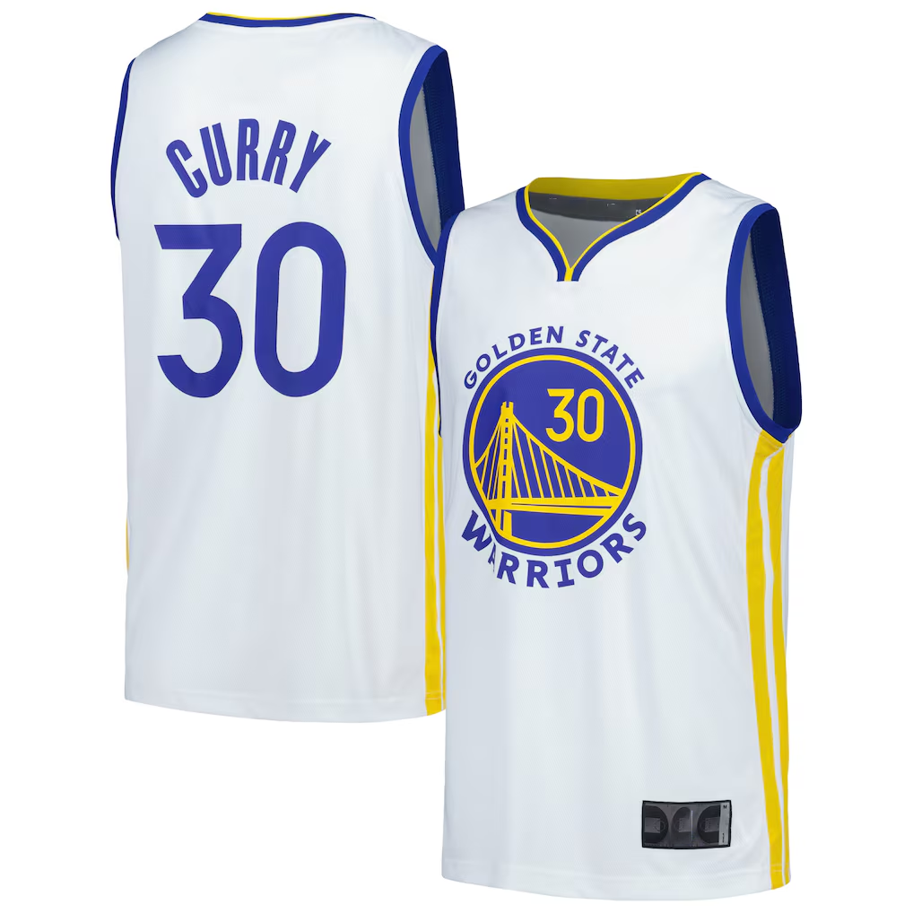 tocy G.State Warriors #30 Stephen Curry White Fast Break Replica Player Jerseys - Association Edition