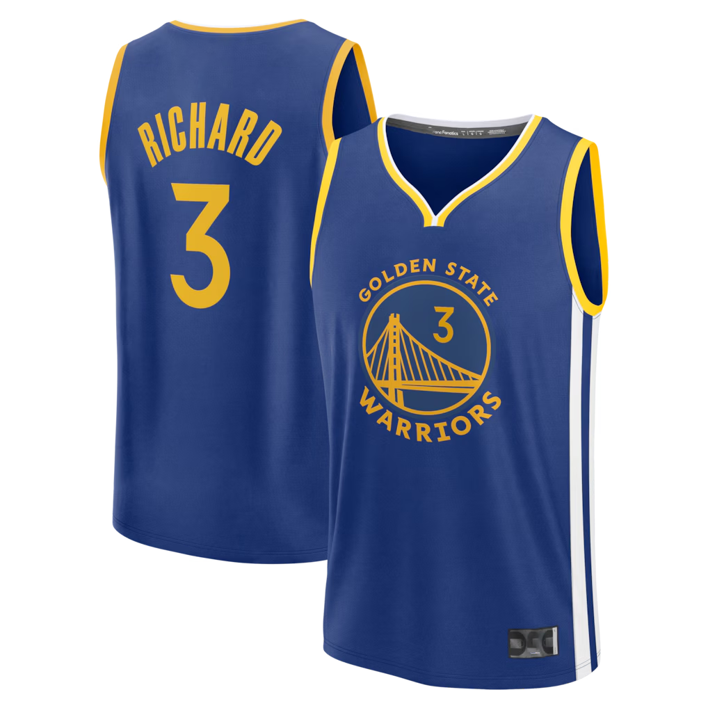 tocy G.State Warriors #3 Will Richard Blue Fast Break Replica Jerseys - Icon Edition