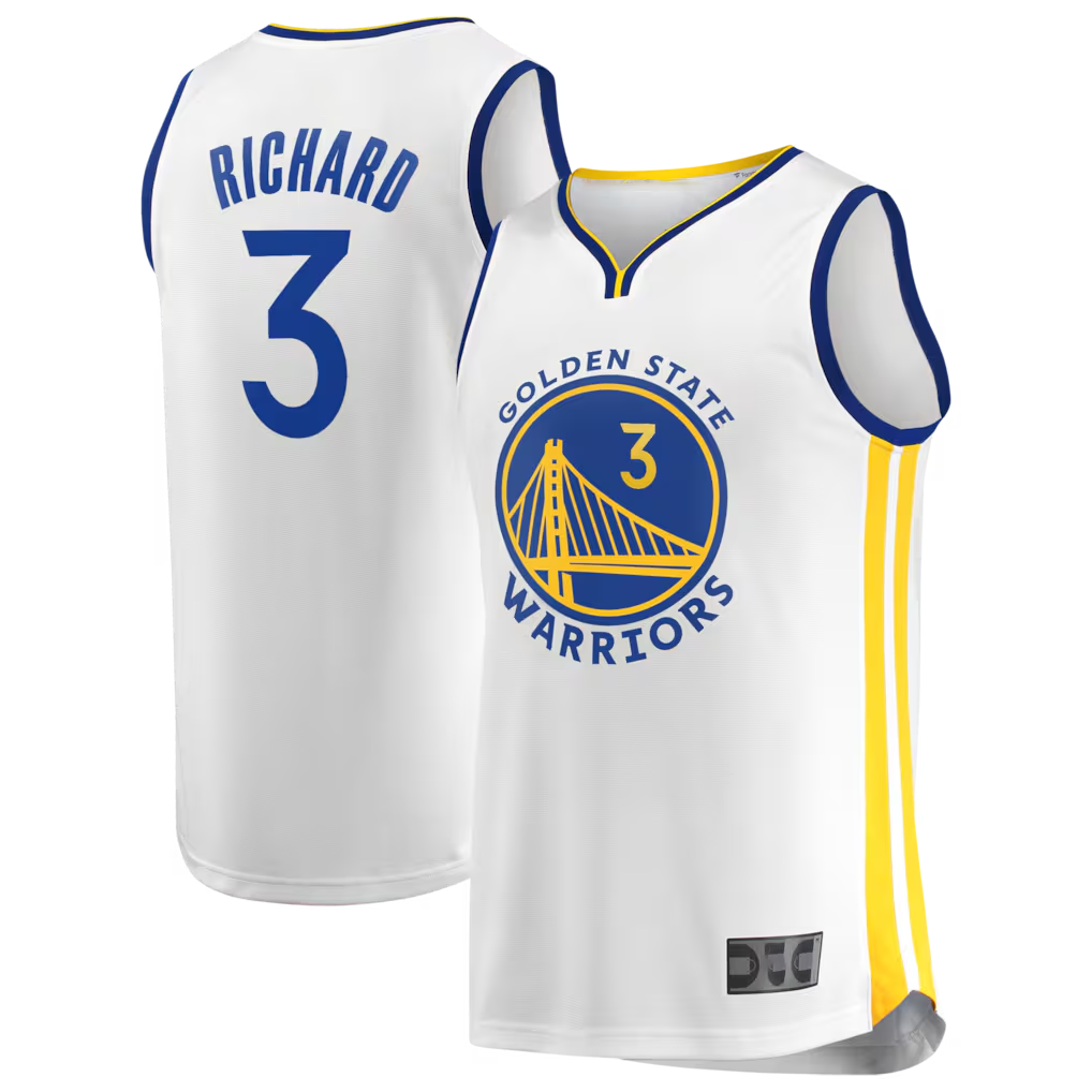 tocy G.State Warriors #3 Will Richard White Fast Break Replica Player Jerseys - Association Edition