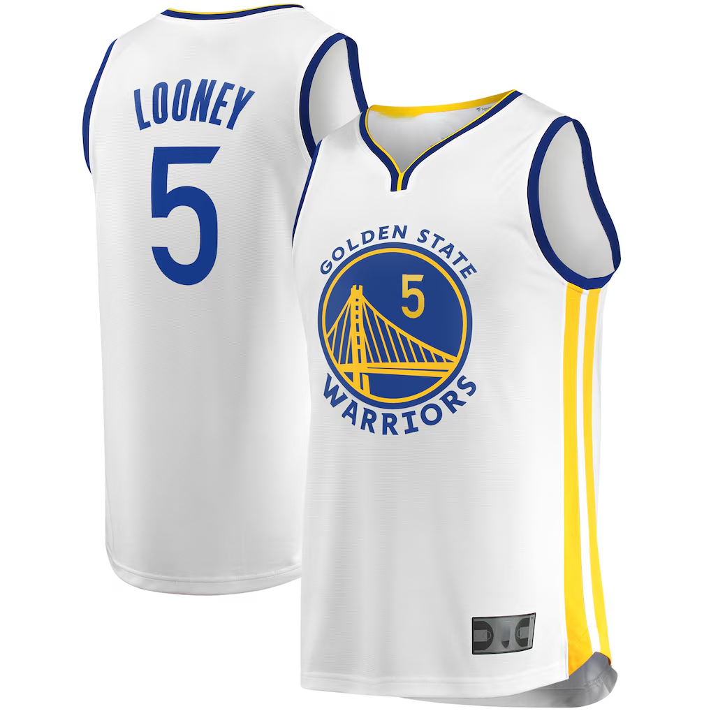 tocy G.State Warriors #5 Kevon Looney White Fast Break Player Replica Jerseys - Association Edition