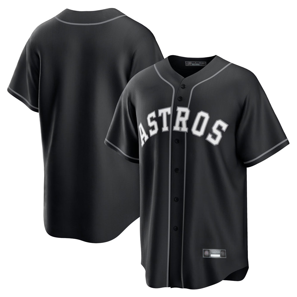tocy H.Astros Black Home Game Blank Player Stitched Jerseys