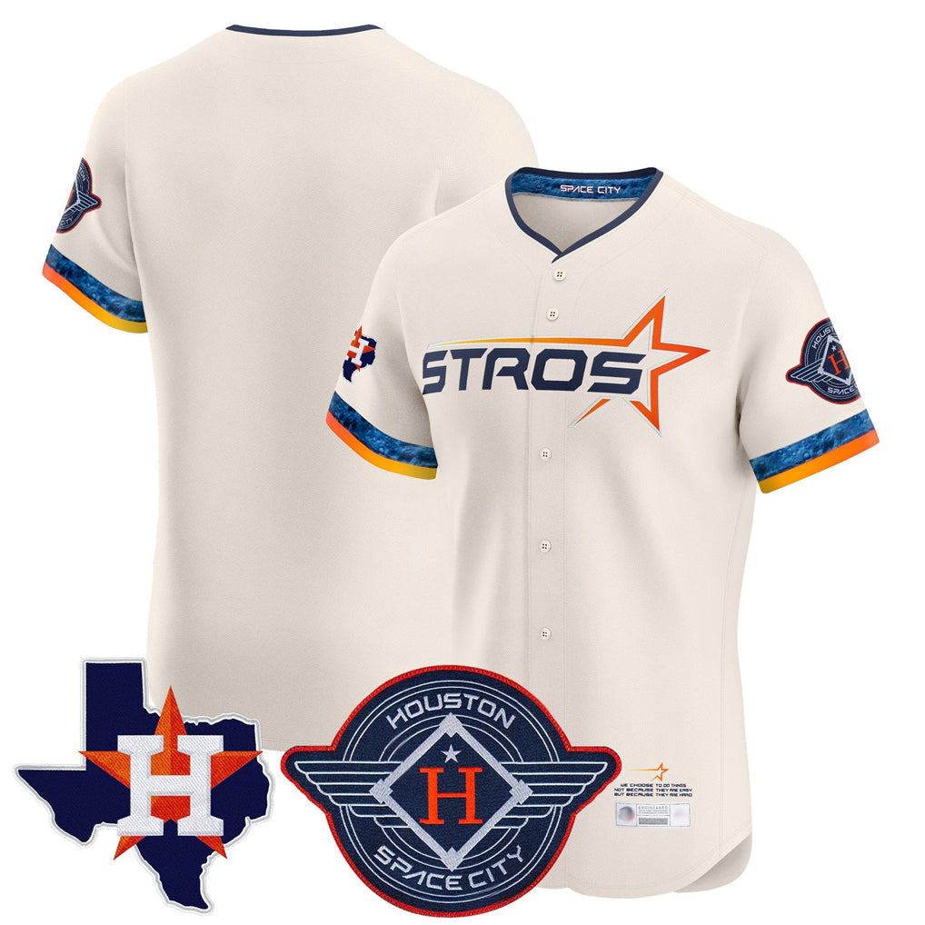 tocy H.Astros Cream City Connect Texas Patch Vapor Premier Blank Player Limited Elite Home Stitched Jerseys