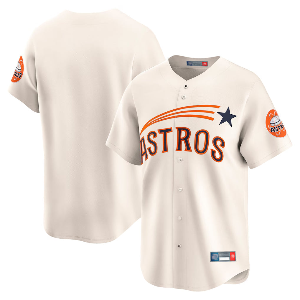 tocy H.Astros Cream Throwback Cooperstown Collection Limited Blank Player Stitched Jerseys