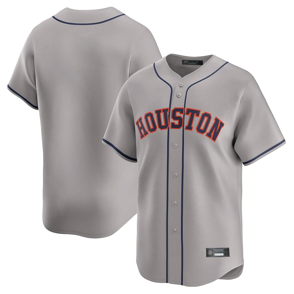 tocy H.Astros Gray Home Limited Blank Player Stitched Jerseys