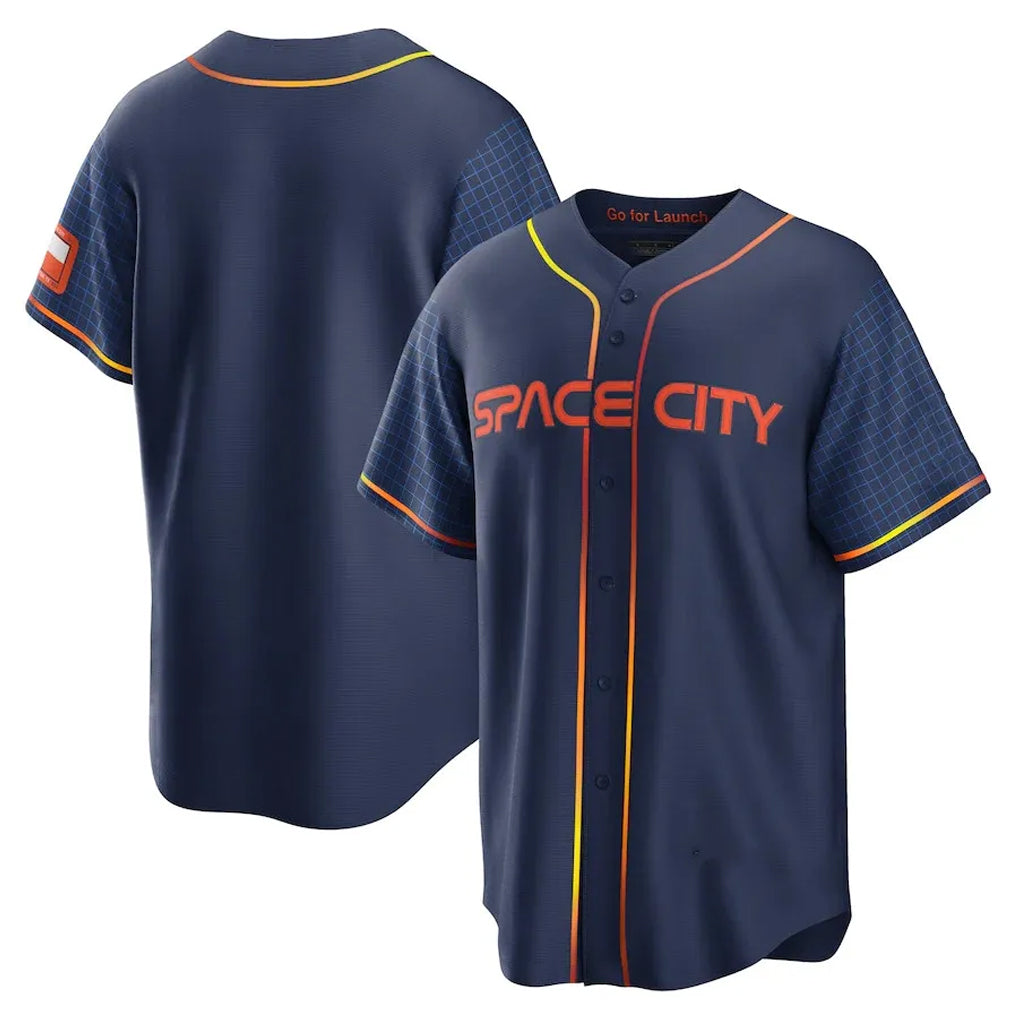 tocy H.Astros Navy City Connect Home Game Blank Player Stitched Jerseys