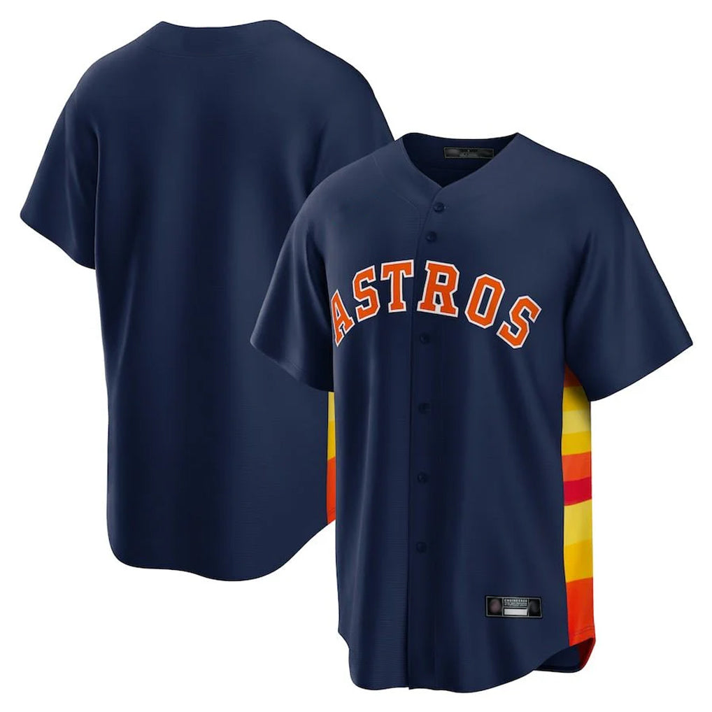tocy H.Astros Navy Home Game Blank Player Stitched Jerseys