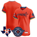 tocy H.Astros Orange City Connect Texas Patch Vapor Premier Blank Player Limited Elite Home Stitched Jerseys