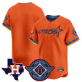 tocy H.Astros Orange City Connect Texas Patch Vapor Premier Blank Player Limited Home Stitched Jerseys