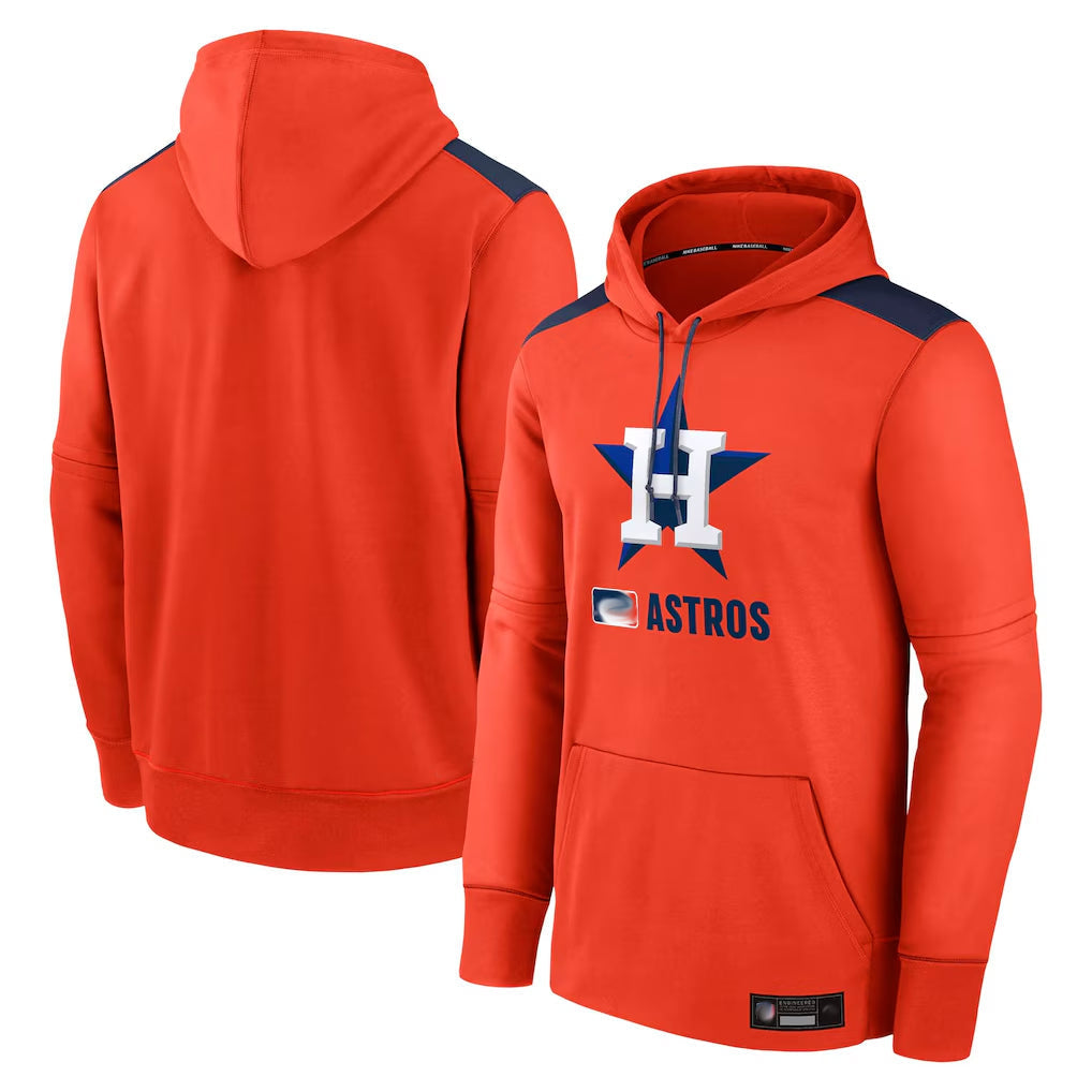 tocy H.Astros Orange Club Fleece Pullover Hoodie Blank Player Stitched Jerseys