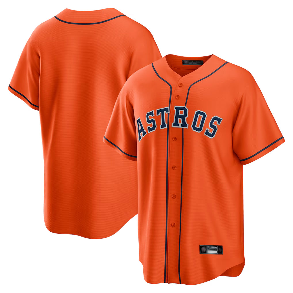 tocy H.Astros Orange Home Game Blank Player Stitched Jerseys