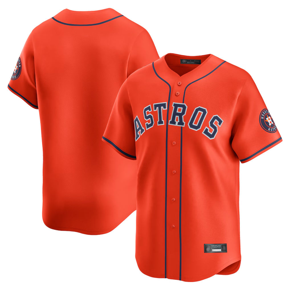 tocy H.Astros Orange Home Limited Blank Player Stitched Jerseys