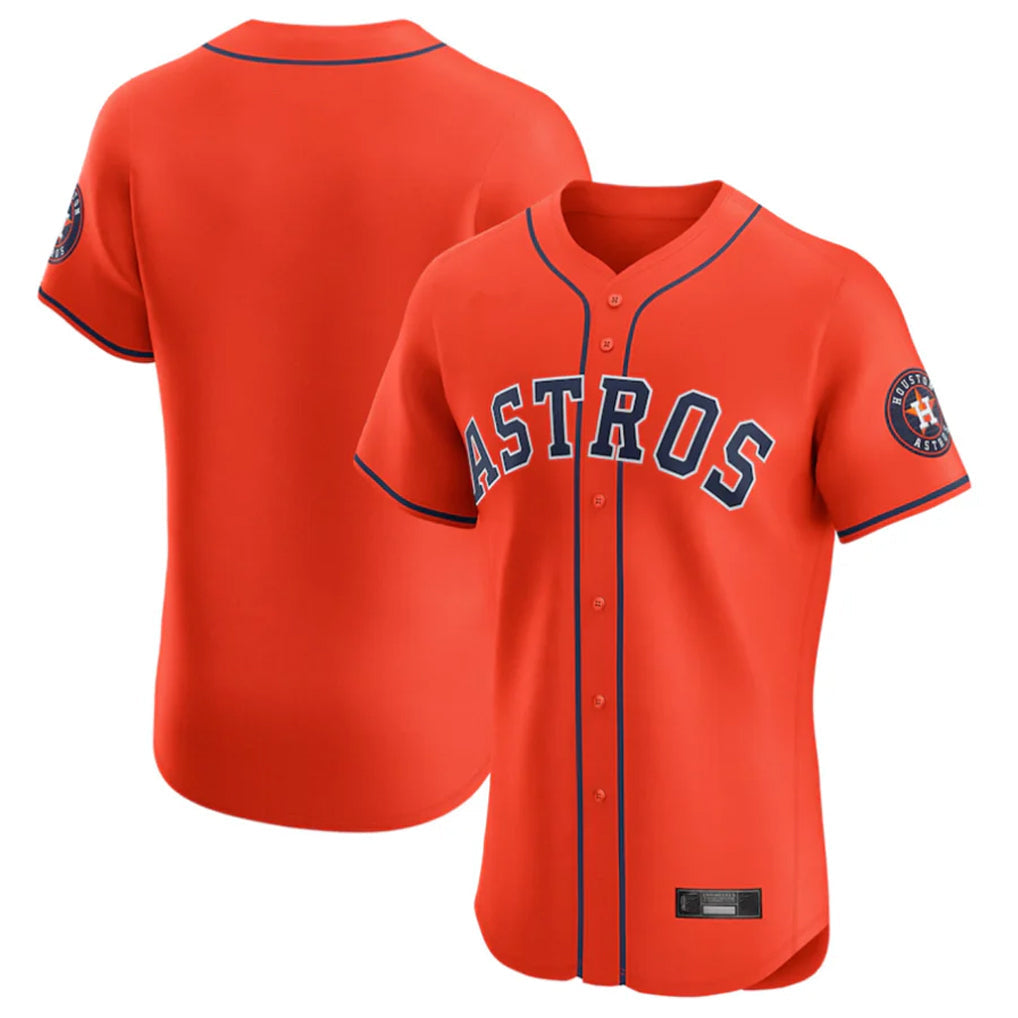 tocy H.Astros Orange Home Limited Elite Blank Player Stitched Jerseys