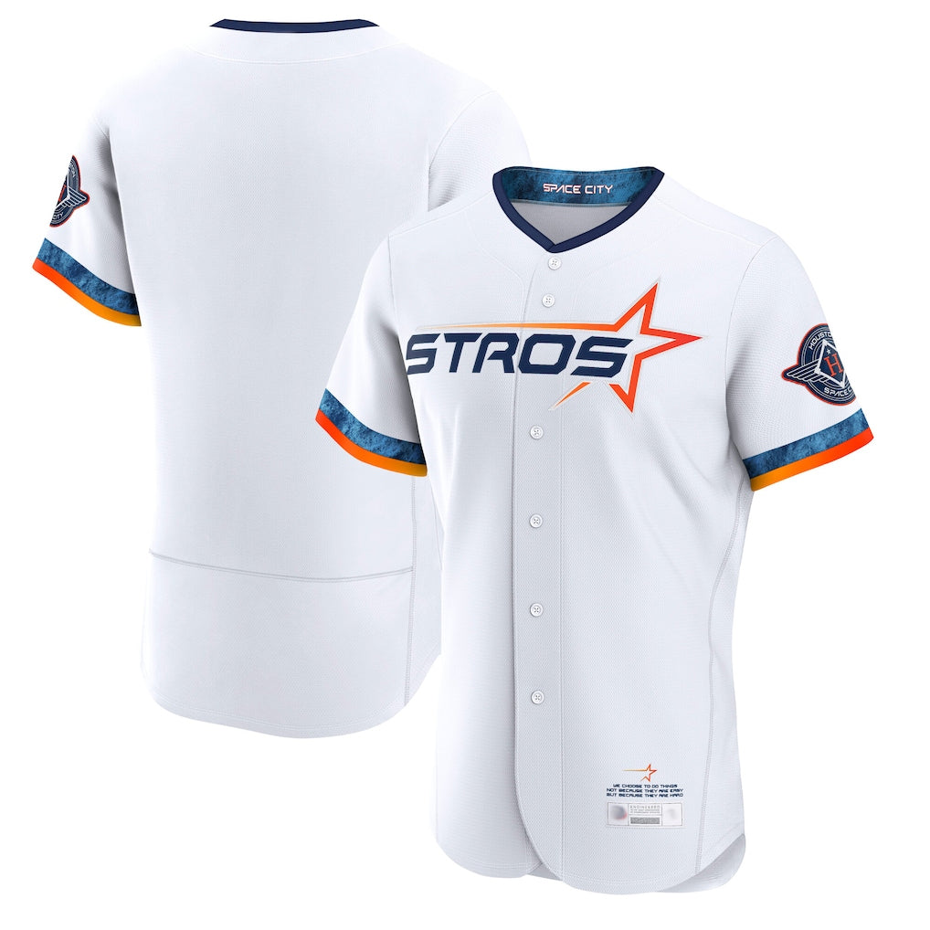 tocy H.Astros White City Connect Limited Elite Home Blank Player Stitched Jerseys