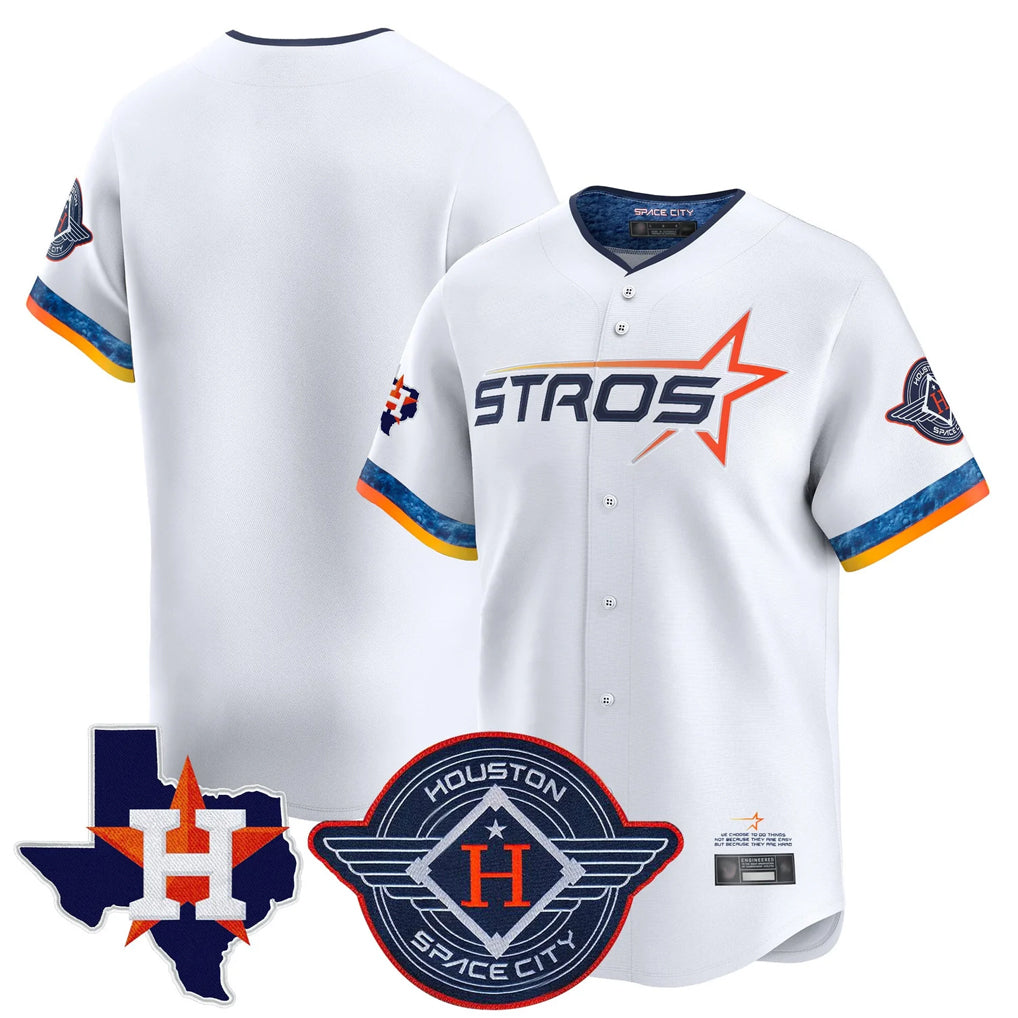 tocy H.Astros White City Connect Texas Patch Vapor Premier Blank Player Limited Home Stitched Jerseys