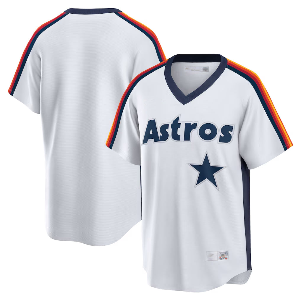 tocy H.Astros White Cooperstown Collection T-shirt Blank Player Stitched Jerseys