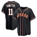 tocy H.Astros #11 Cam Smith Player Black Fashion Out Home Game Stitched Jerseys