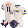 tocy H.Astros #11 Cam Smith Player Cream City Connect Texas Patch Vapor Premier Limited Elite Home Stitched Jerseys