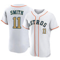 tocy H.Astros #11 Cam Smith Player Gold Collection Limited Elite Home Stitched Jerseys