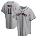 tocy H.Astros #11 Cam Smith Player Gray Home Game Stitched Jerseys
