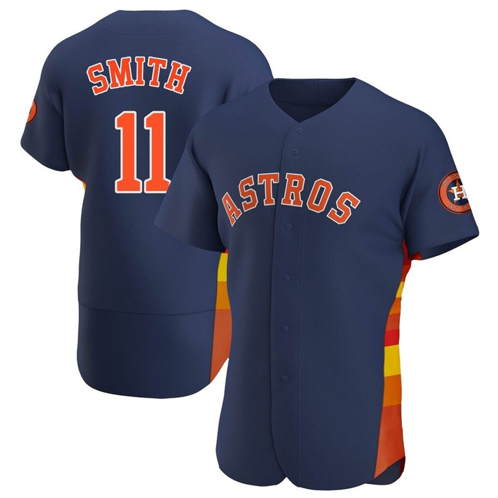 tocy H.Astros #11 Cam Smith Player Navy Home Limited Elite Stitched Jerseys