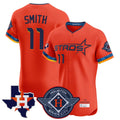tocy H.Astros #11 Cam Smith Player Orange City Connect Texas Patch Vapor Premier Limited Elite Home Stitched Jerseys