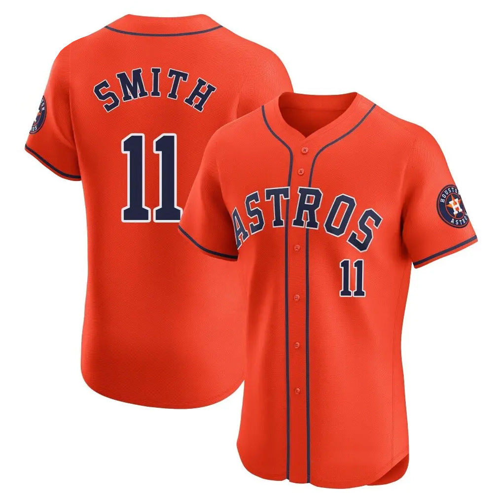 tocy H.Astros #11 Cam Smith Player Orange Home Limited Elite Stitched Jerseys